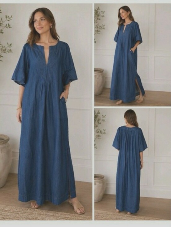 Tuckernuck Dresses & Skirts - Tuckernuck X Pomander Maxi Dress Denim Finley Flutter Sleeve Medium New